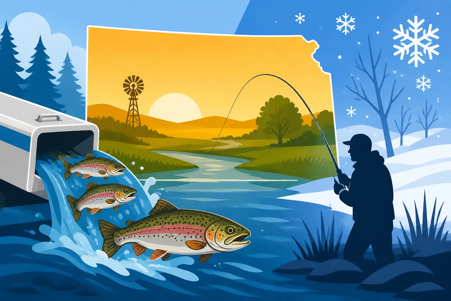 Kansas Trout Stocking Schedule for January and February