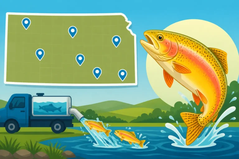 Where Golden Rainbow Trout Are Stocked in Kansas