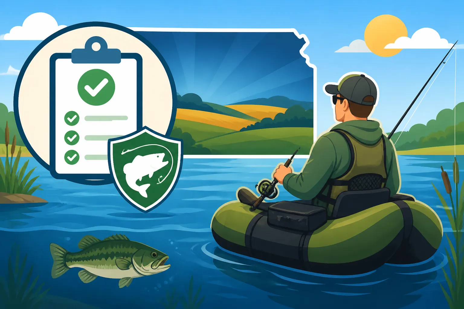 Kansas Fishing License Rules for Float Tube Anglers