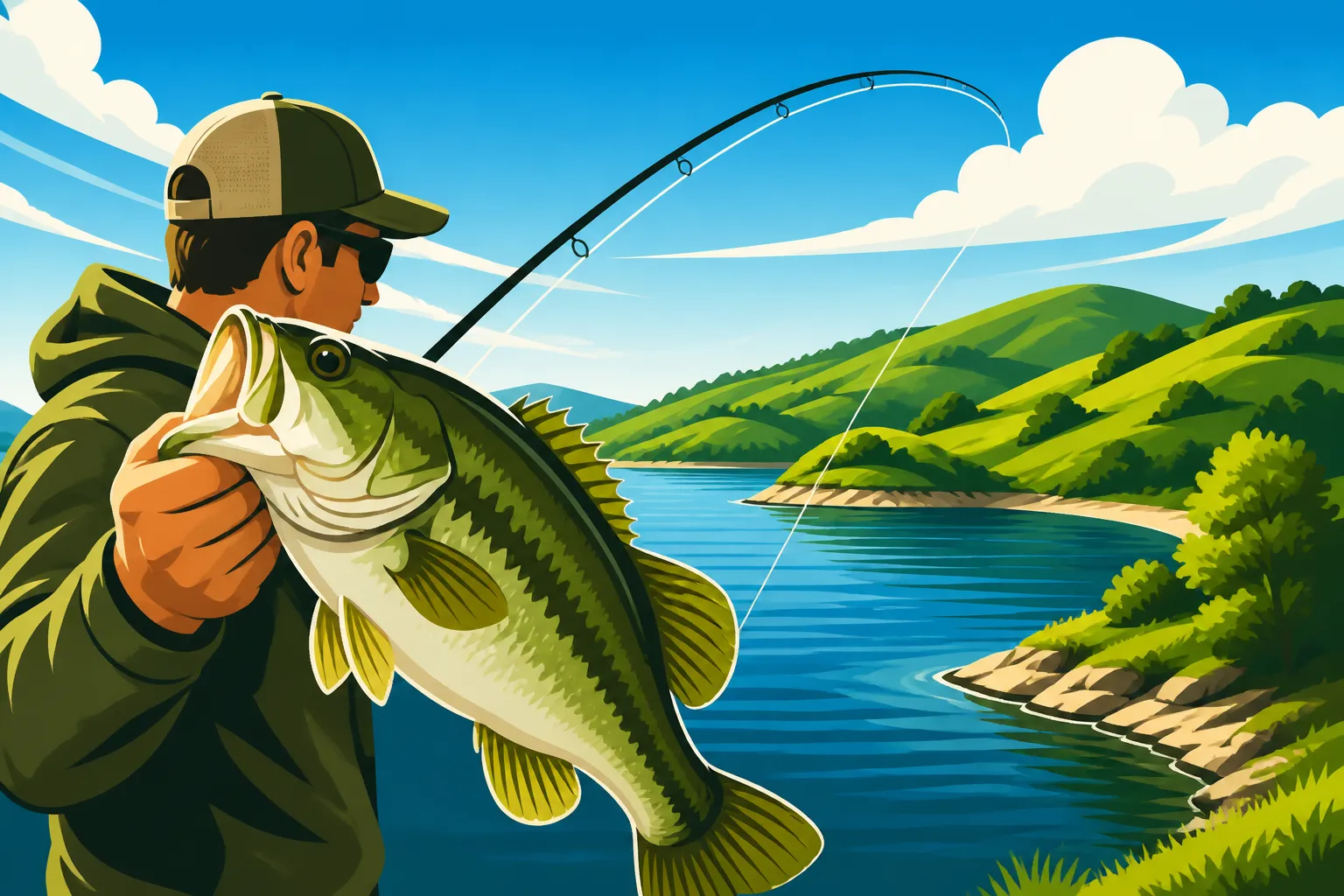 Rolling Hills Cove Fishing at Milford Lake