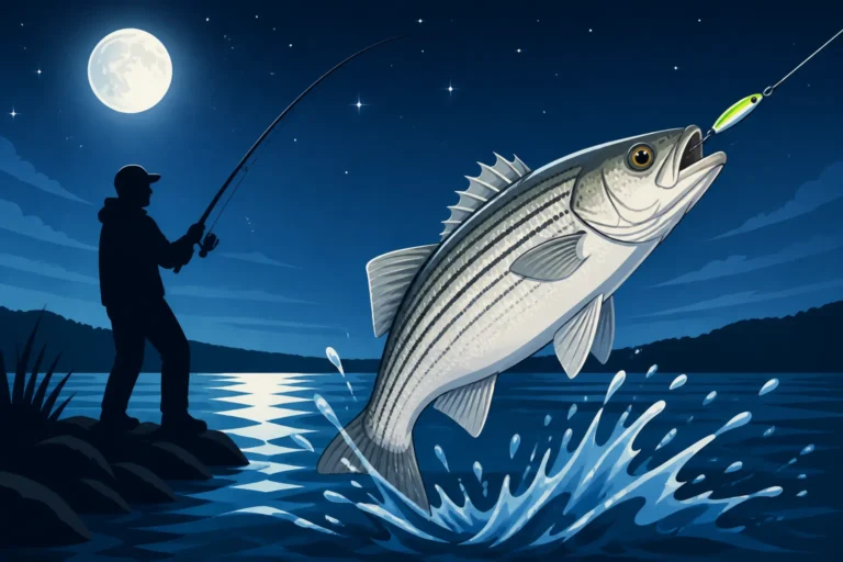 Milford Lake Night Fishing for White Bass