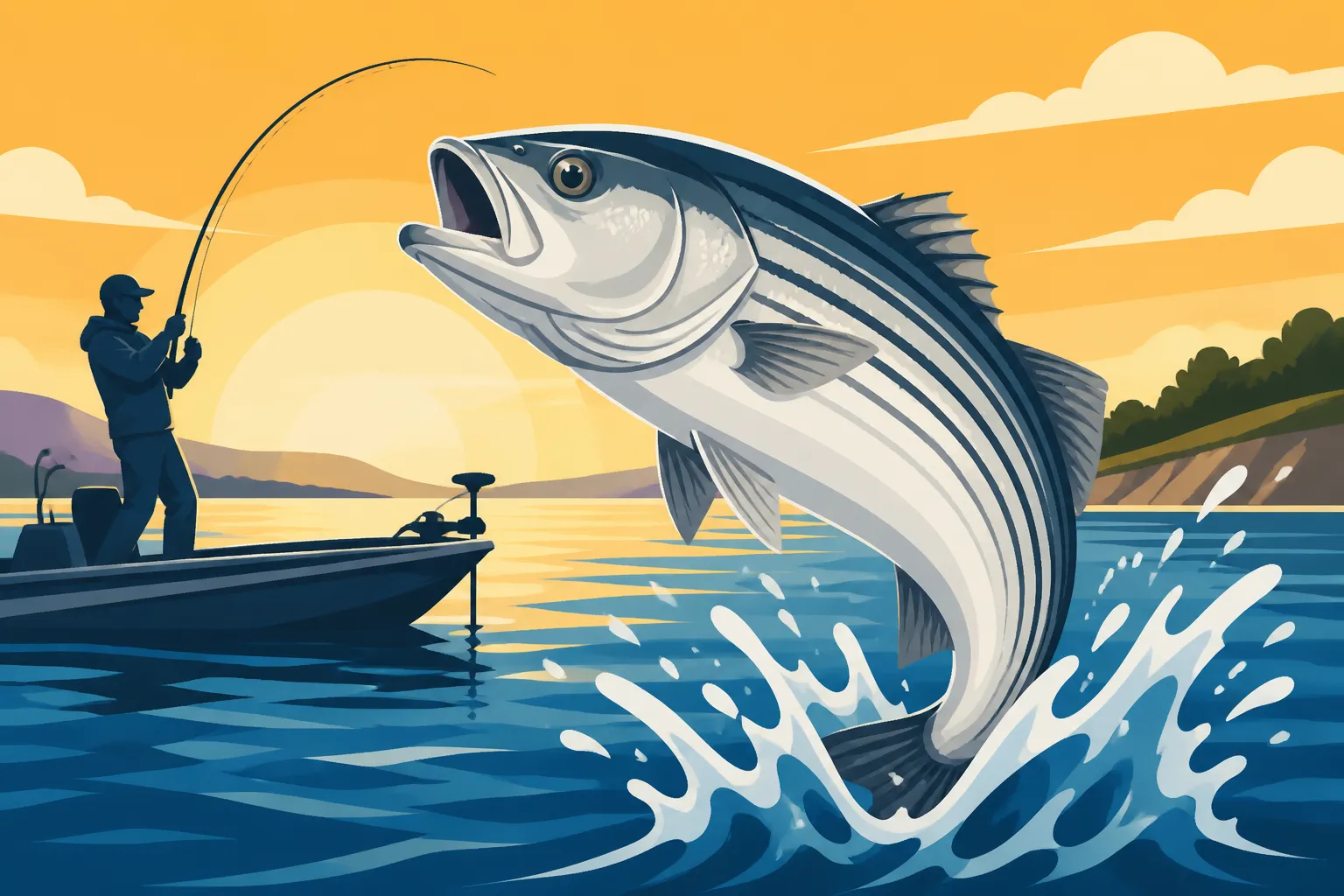 Keith Sebelius Lake Striper Fishing