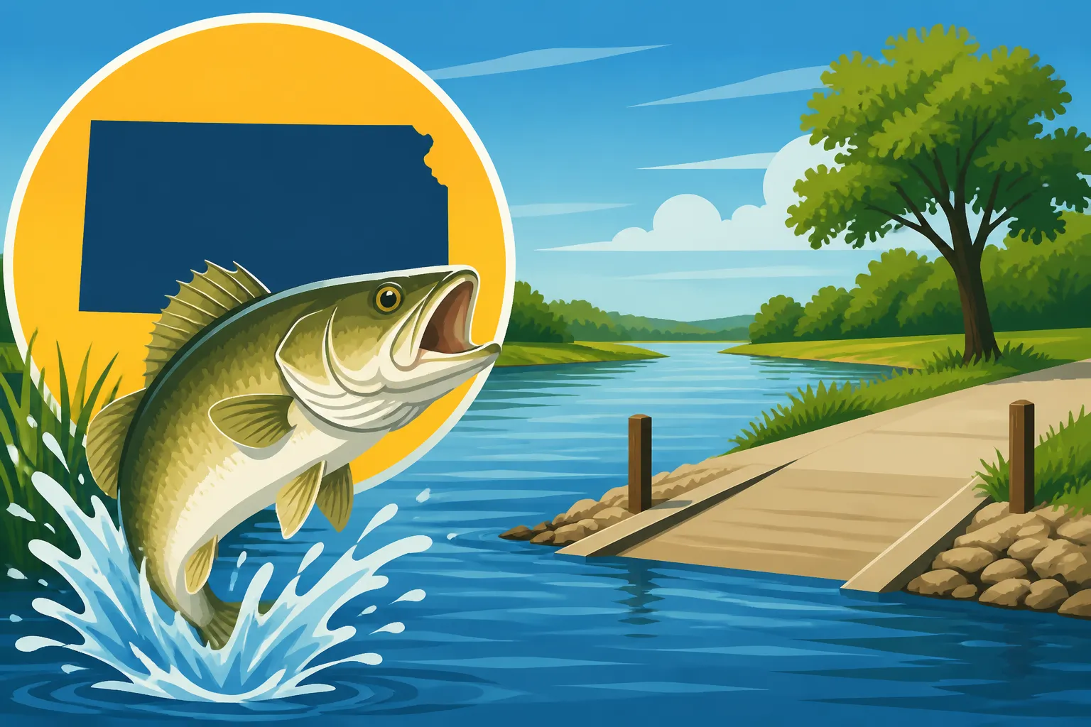 Arkansas River Fishing Access in Kansas