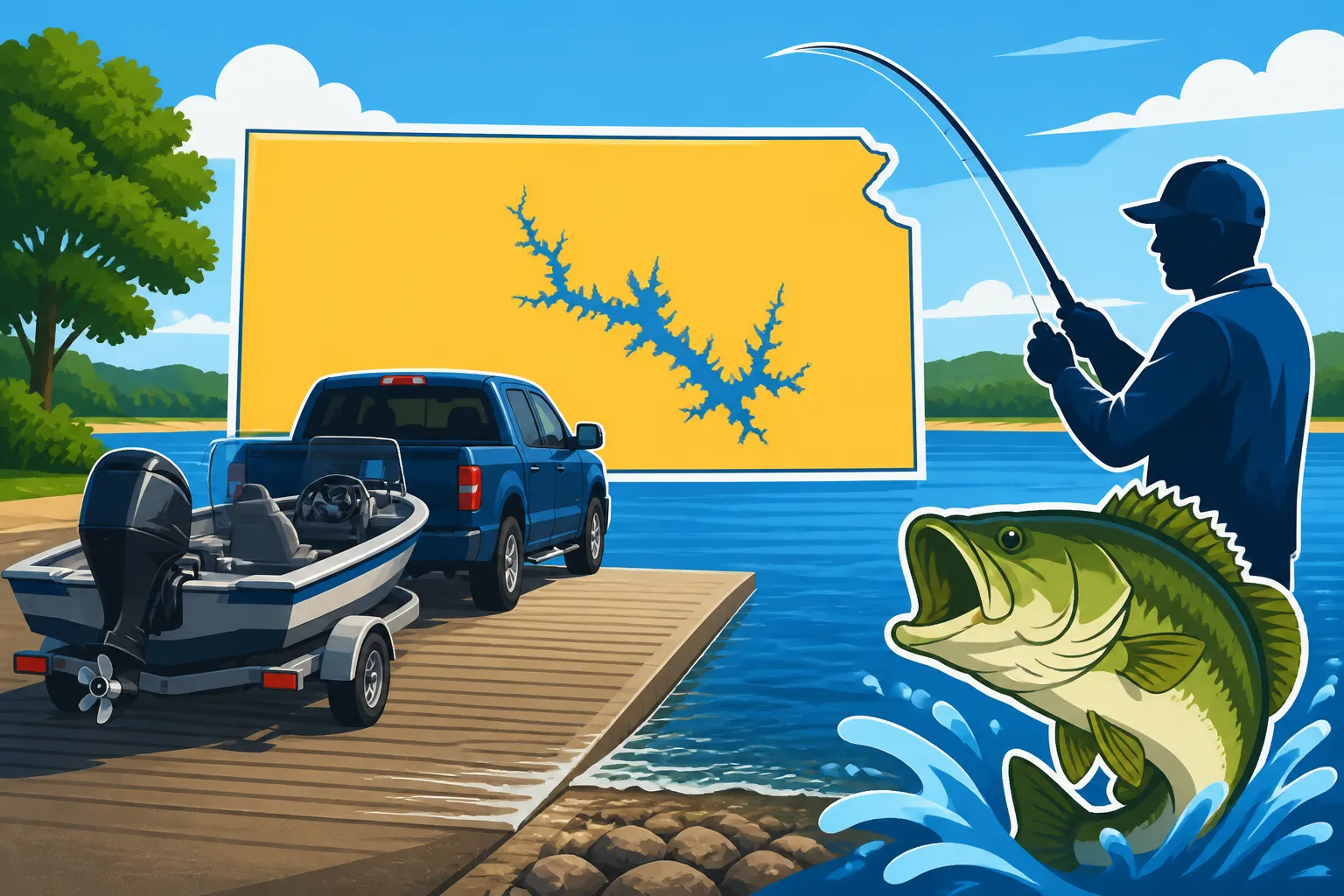 Public Boat Ramps at Milford Lake