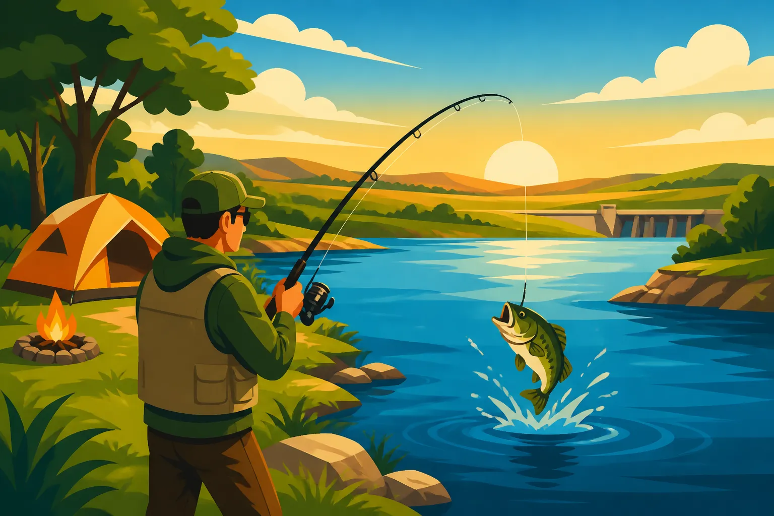 Camping Near Cheney Reservoir for Anglers