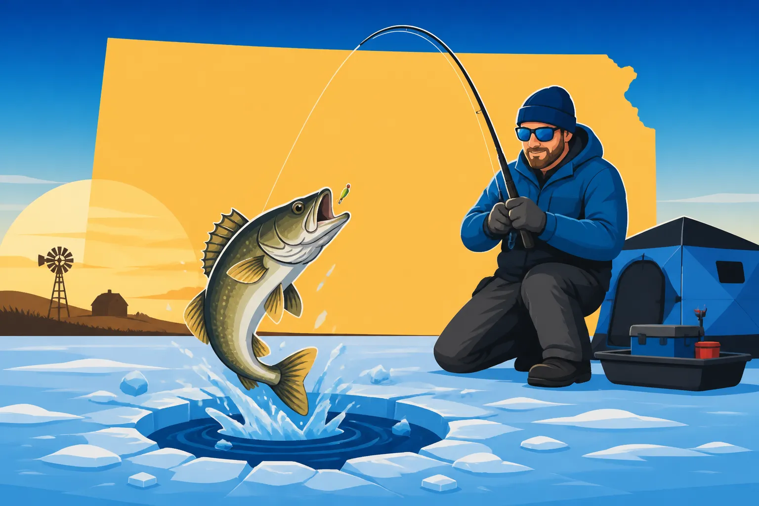 Best Kansas Lake for Ice Fishing