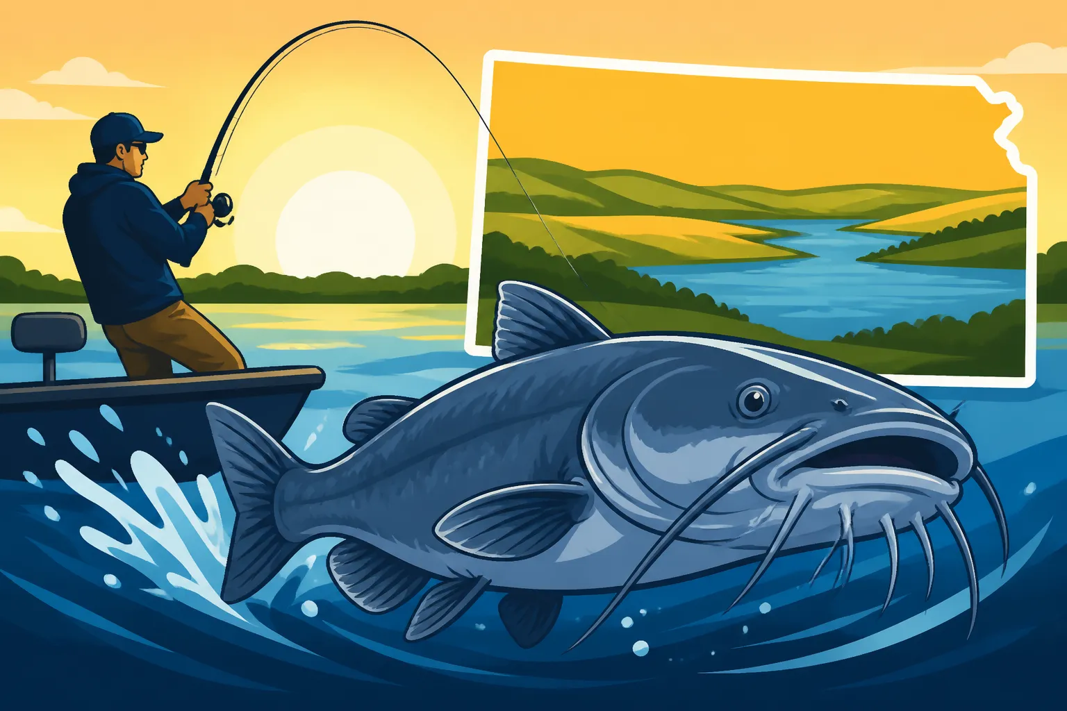 Best Kansas Lake for Blue Catfish