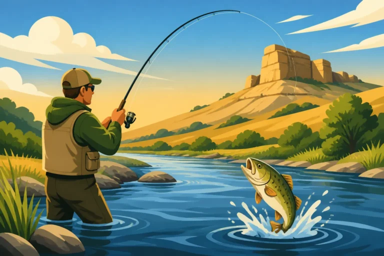 Fishing the Smoky Hill River in Kansas
