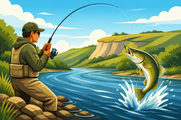 Fishing the Solomon River in Kansas