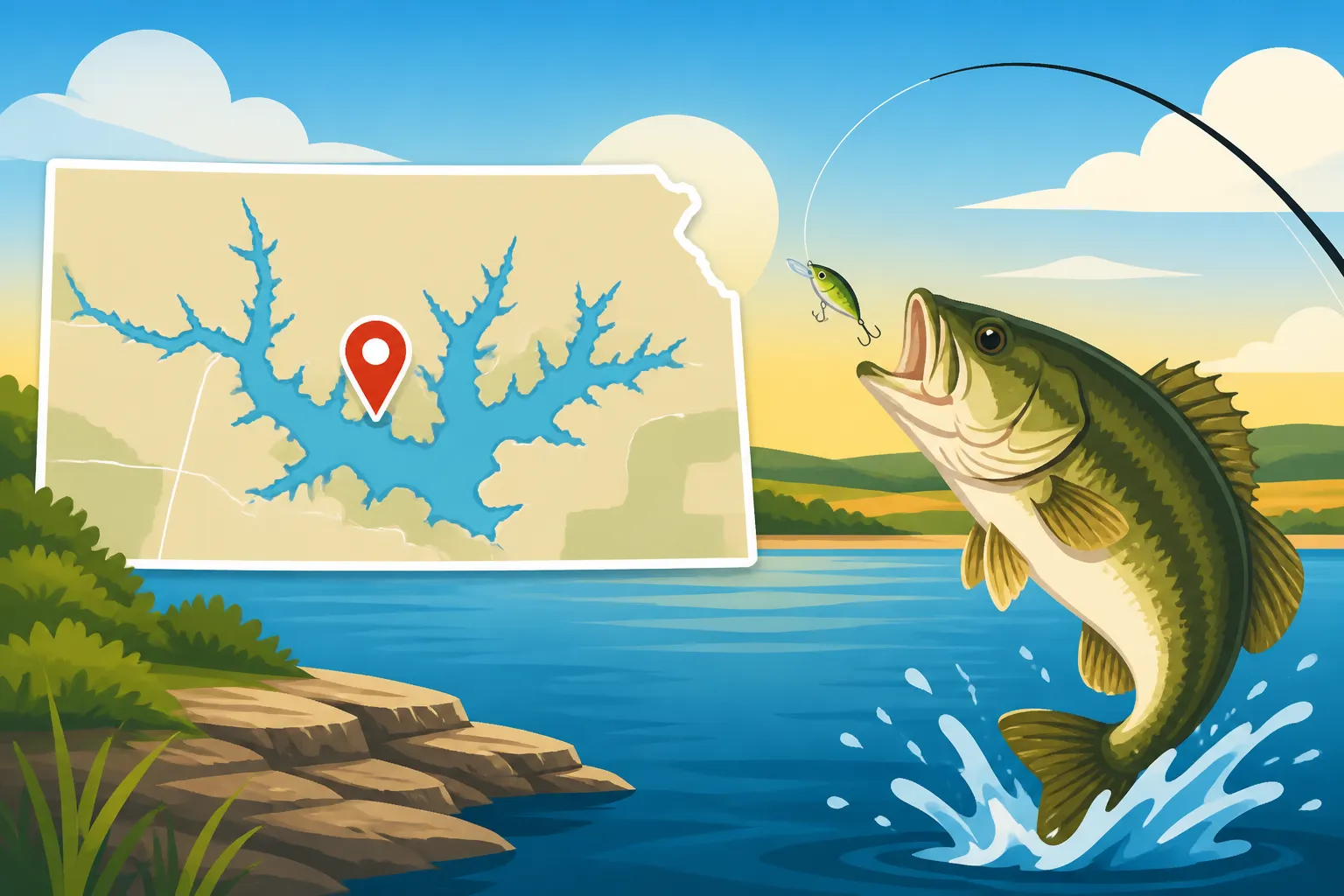 Perry Lake Fishing Spots in Kansas