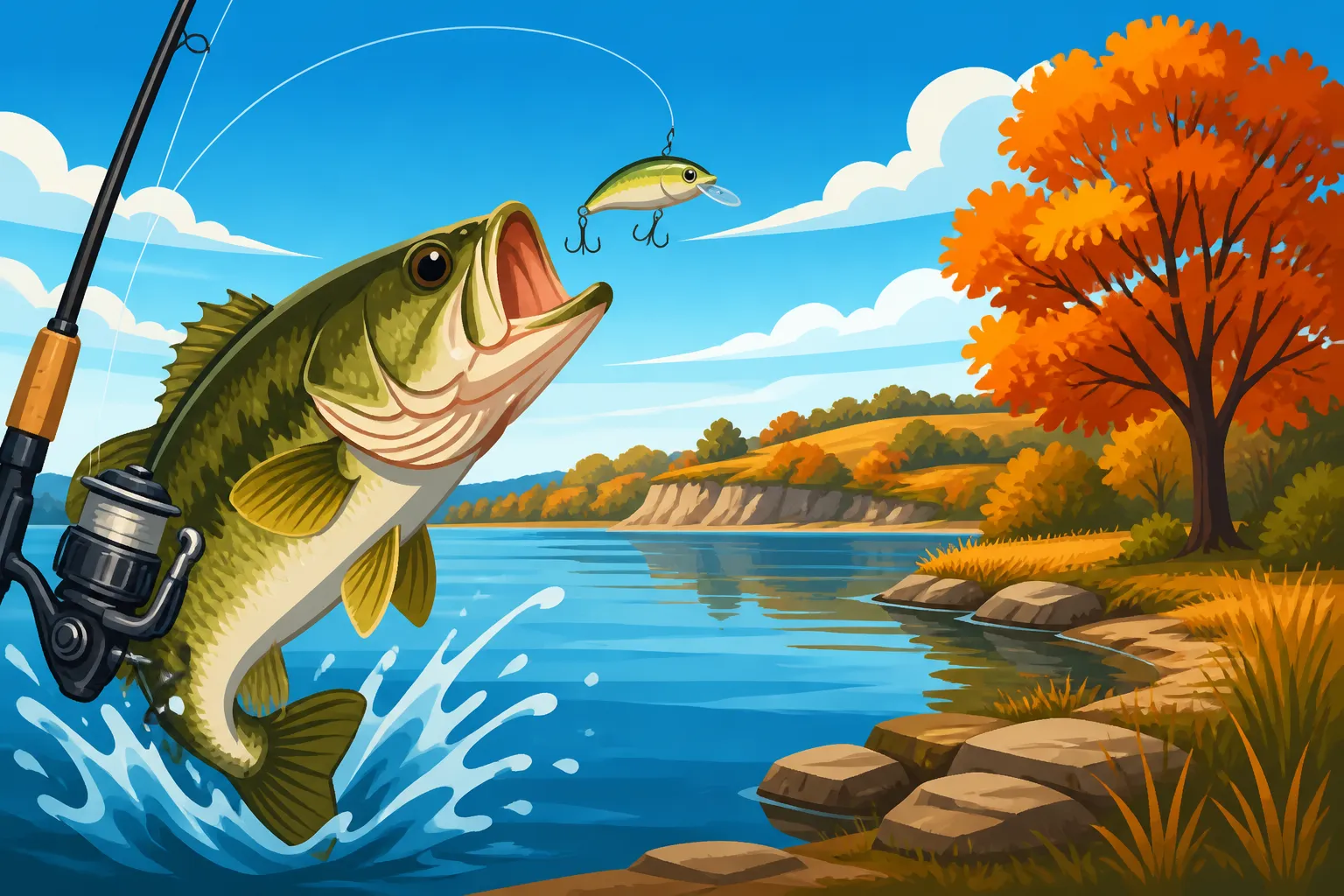 Fall River Lake Fishing Spots in Kansas