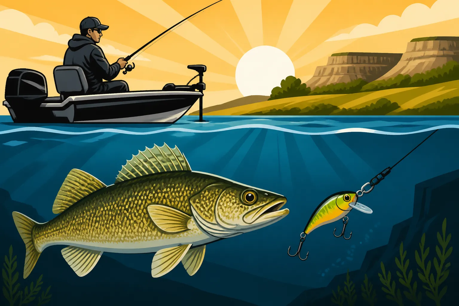 Trolling for Walleye on Kansas Reservoirs