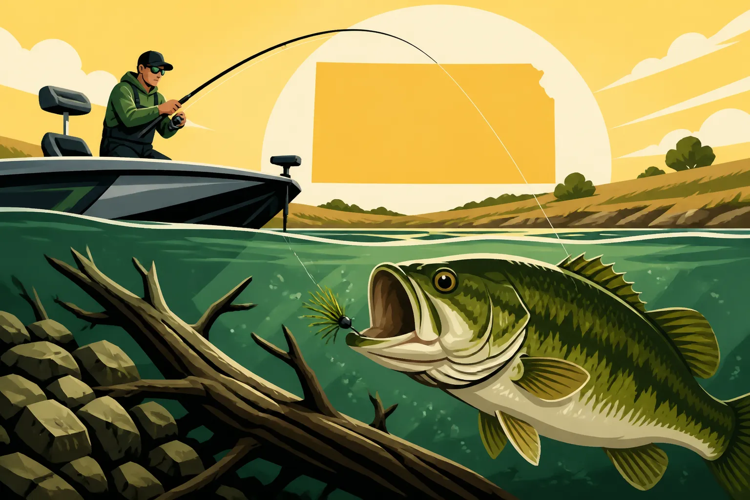 Structure Fishing for Kansas Bass