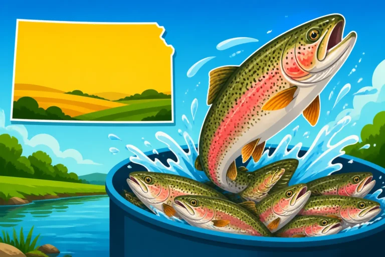 Pounds of Rainbow Trout Kansas Stocks Each Season