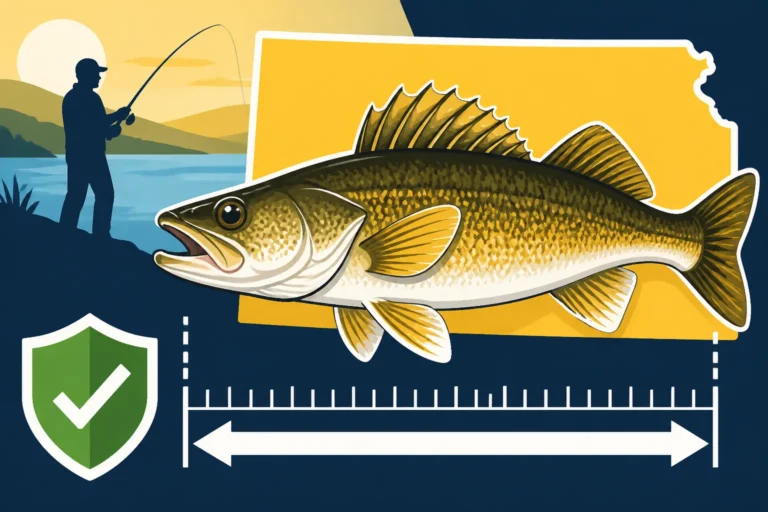 Kansas Walleye Minimum Length Limit of 21 Inches