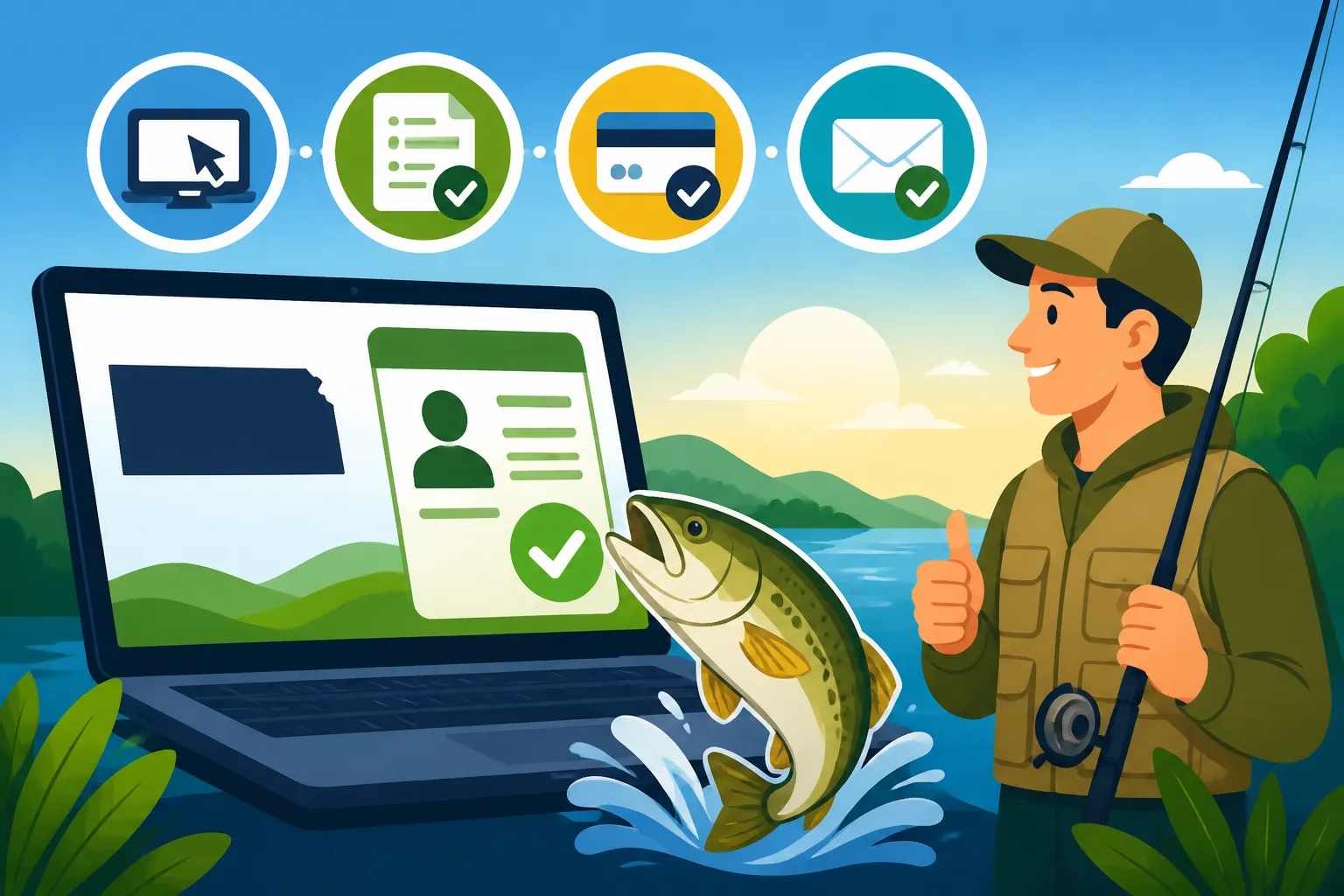 Steps to Renew a Kansas Fishing License Online