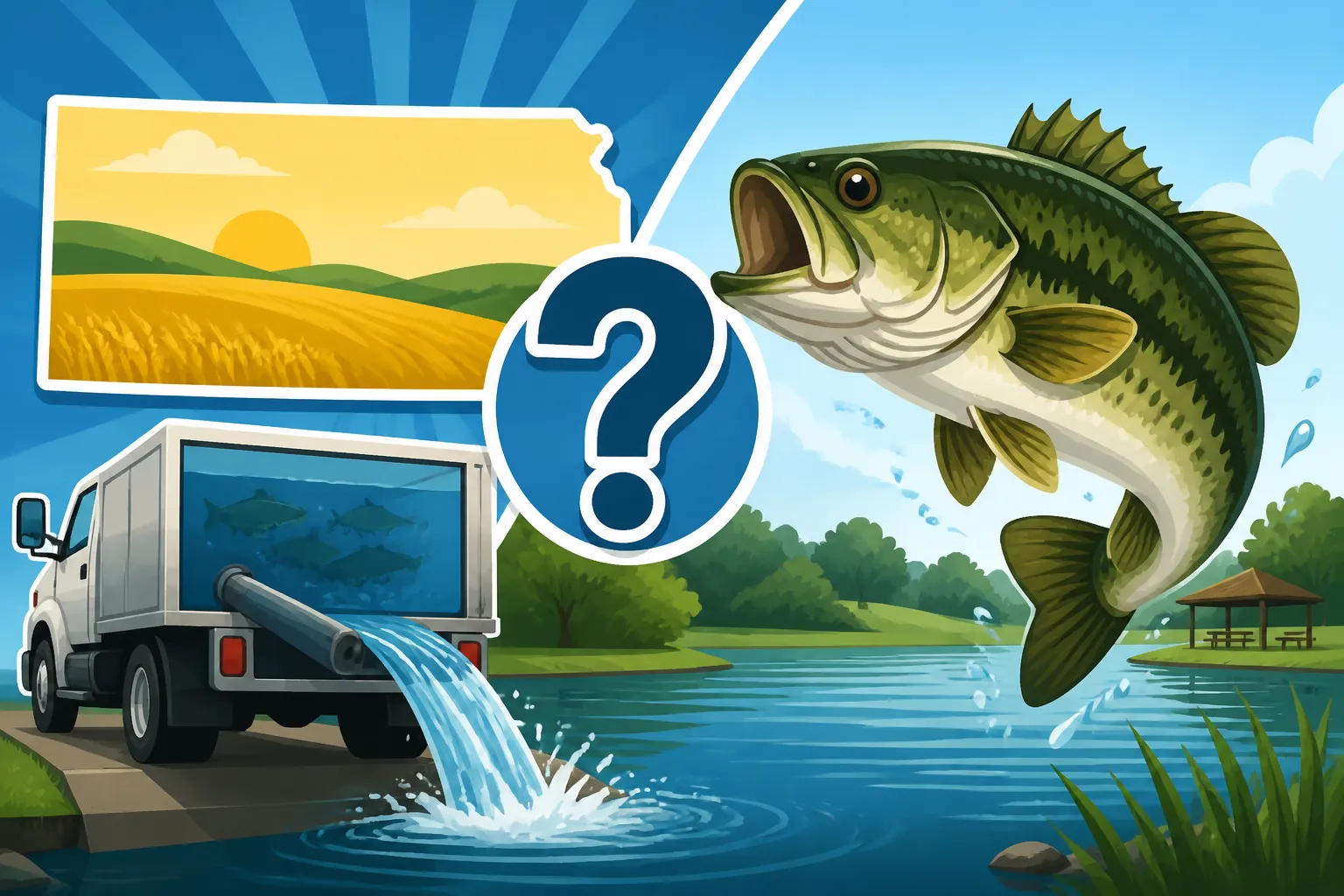 Does Kansas Stock Largemouth Bass in Community Lakes?