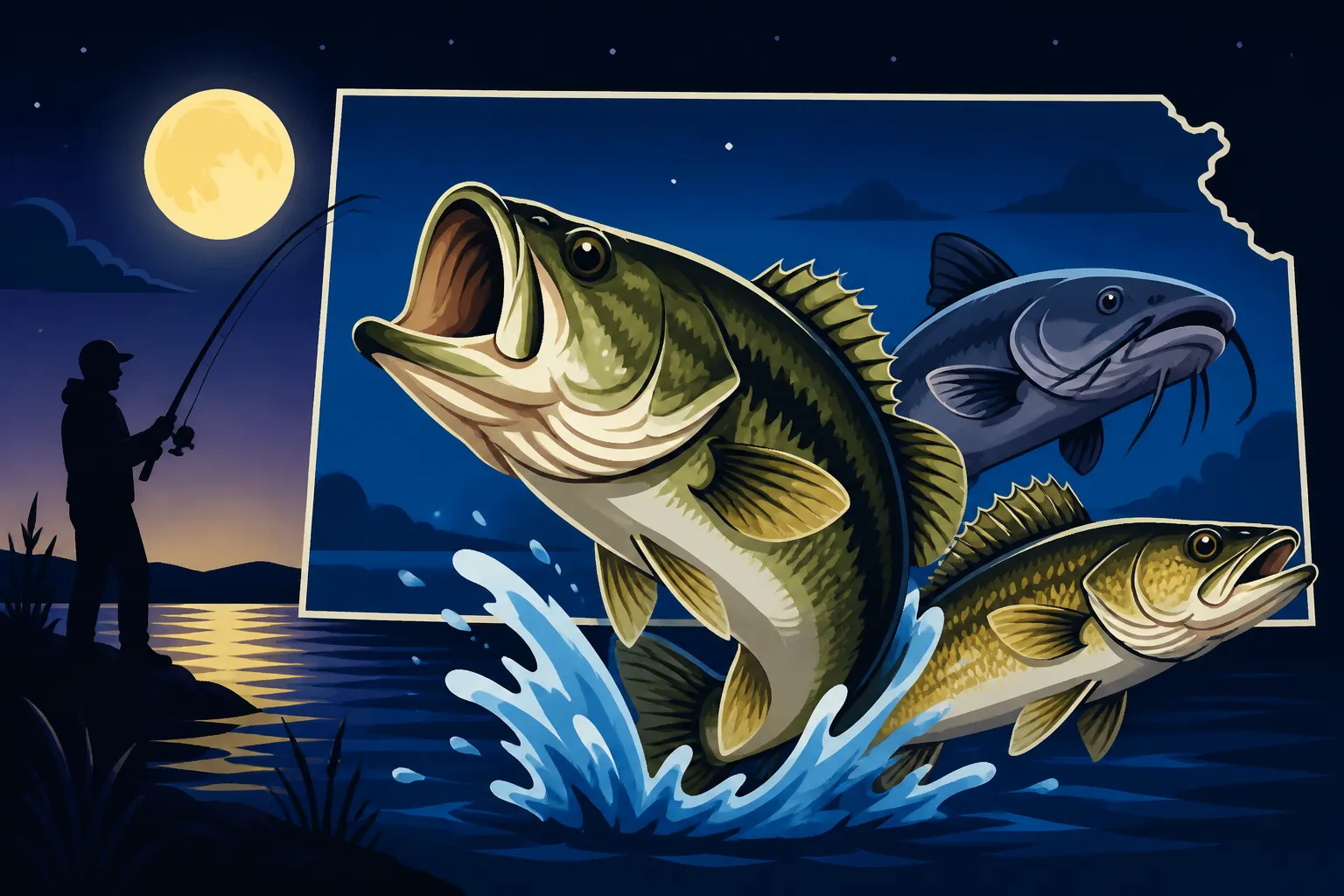 Fish That Bite Best at Night in Kansas