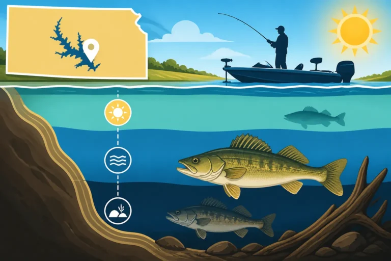 Depth Kansas Walleye Hold in Summer