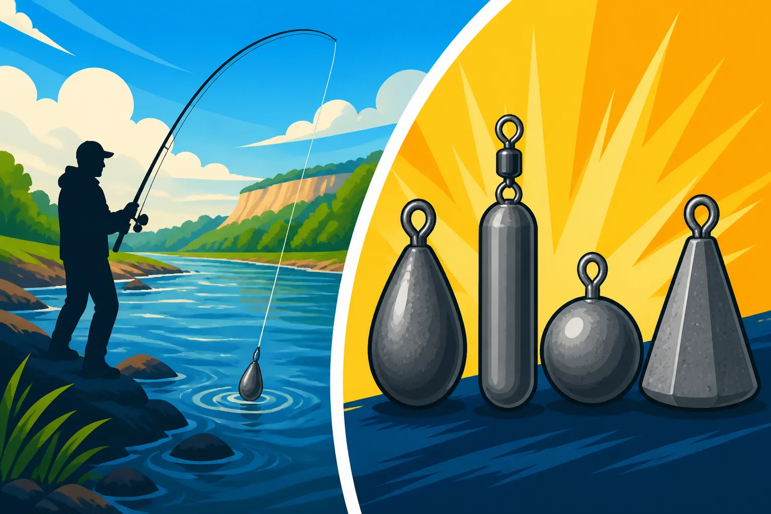 Best Sinkers for Kansas River Fishing