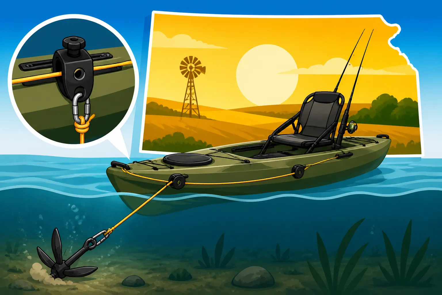 Best Kayak Anchor Trolley Setup