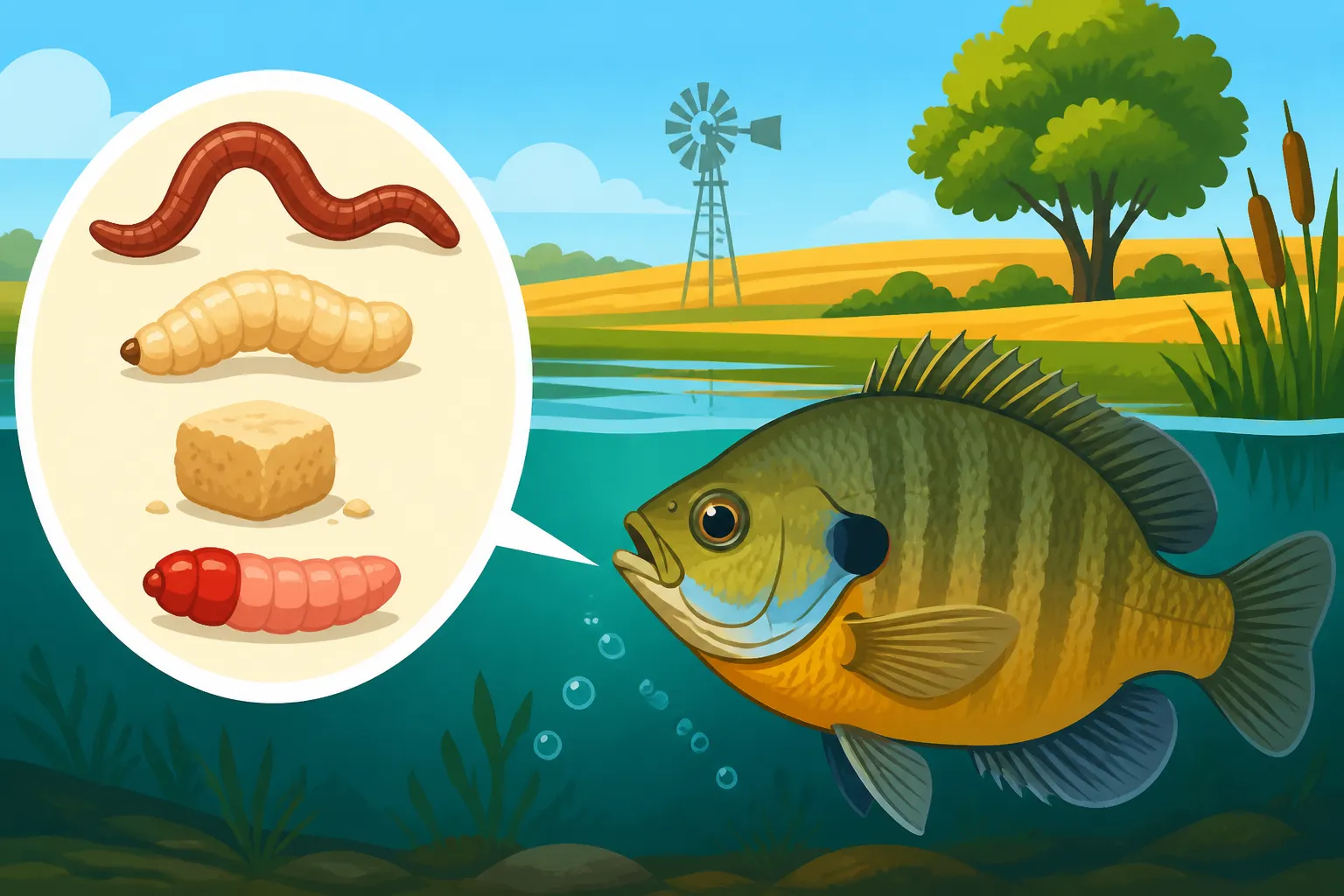 Best Bait for Bluegill Ponds