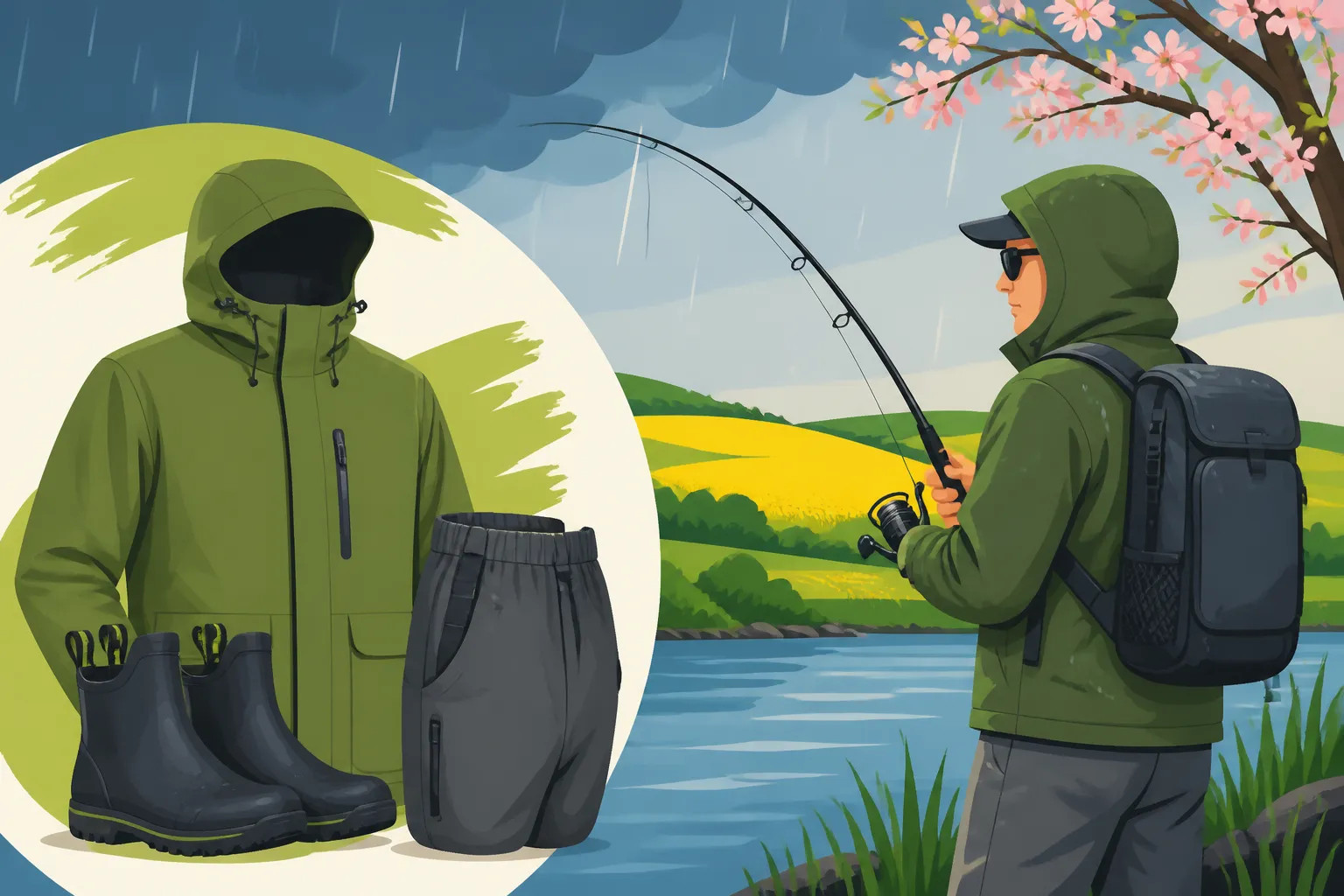 Best Rain Gear for Spring Fishing in Kansas