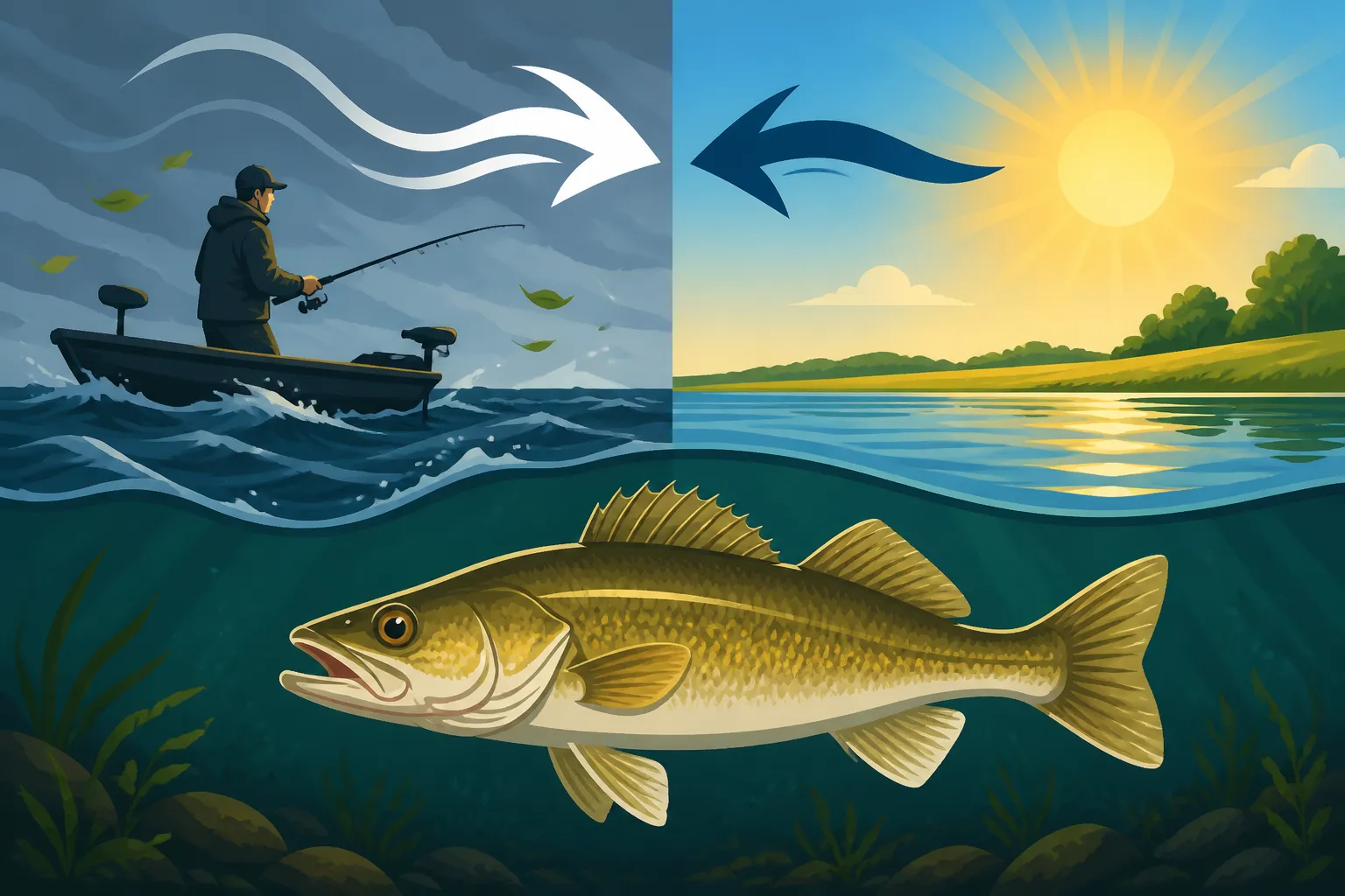Does Wind Direction Affect Kansas Walleye Fishing?