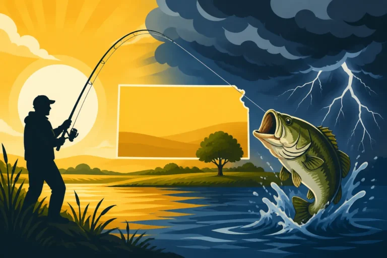 Best Time to Fish Before a Storm in Kansas