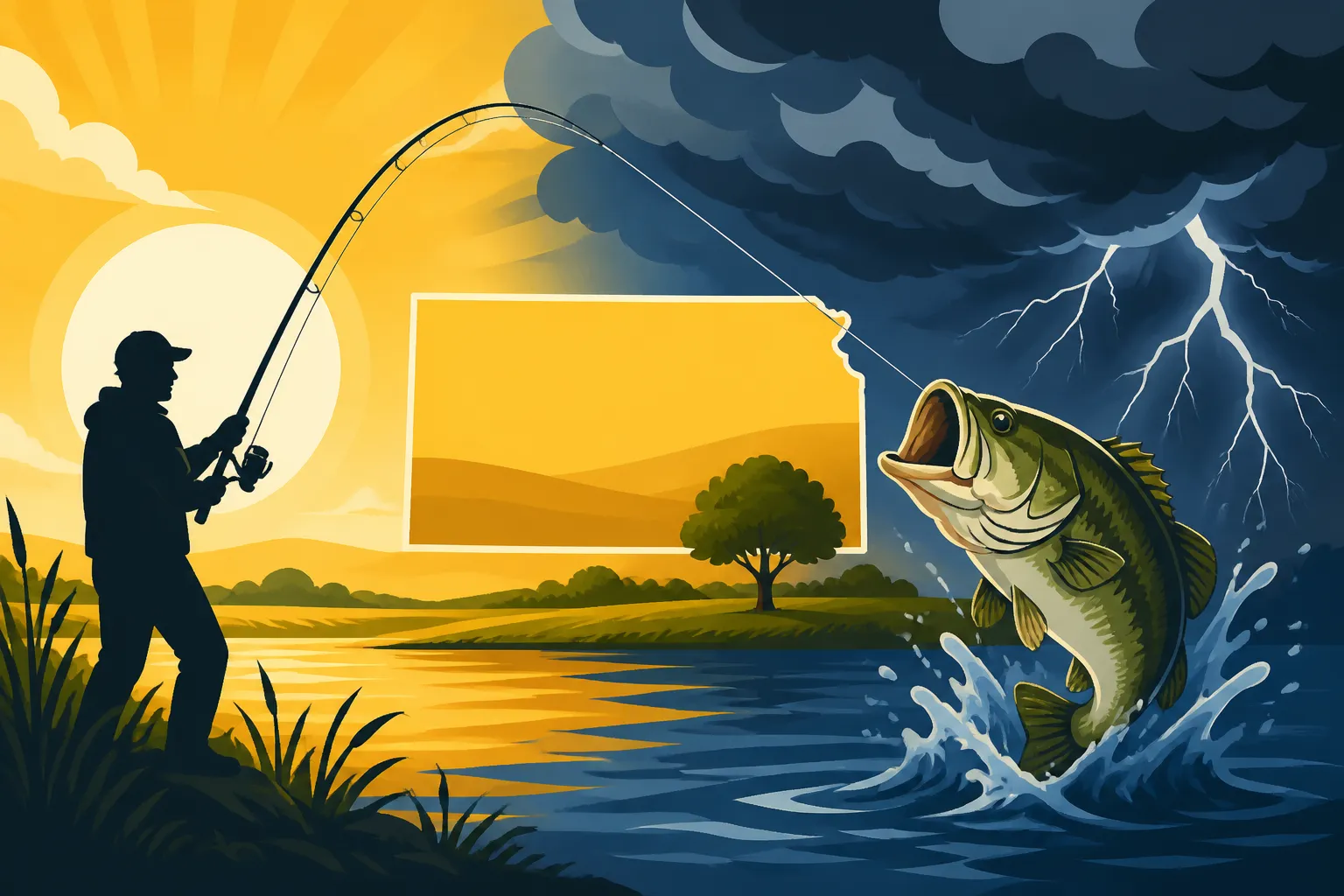 Best Time to Fish Before a Storm in Kansas