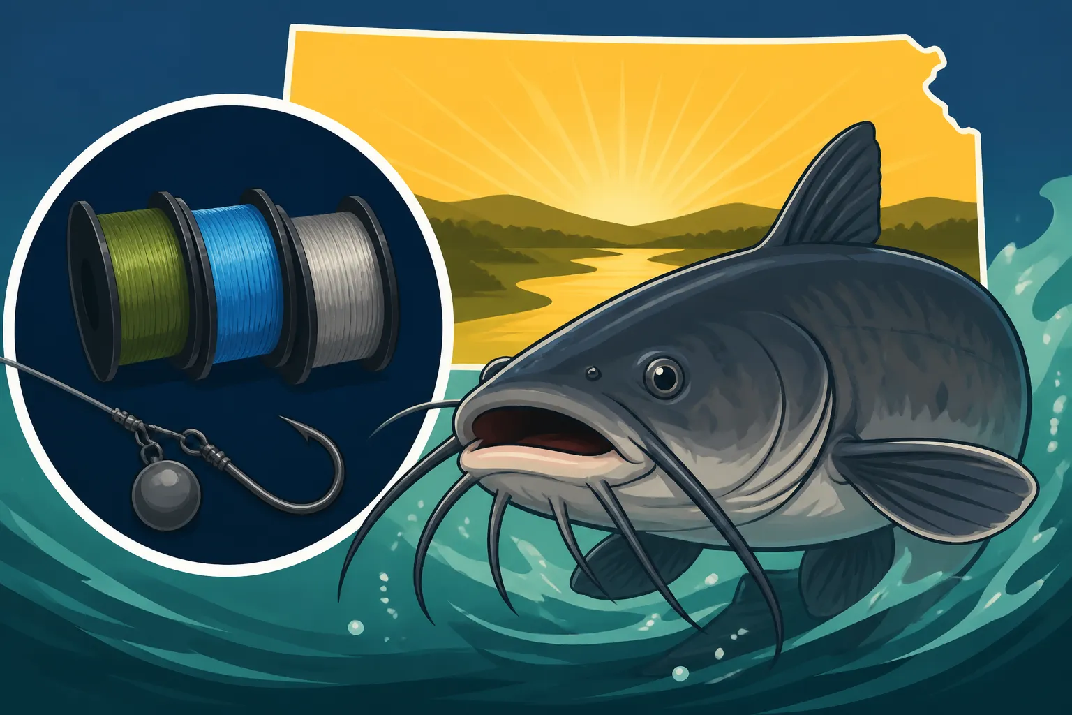 Best Line Weight for Kansas Catfish