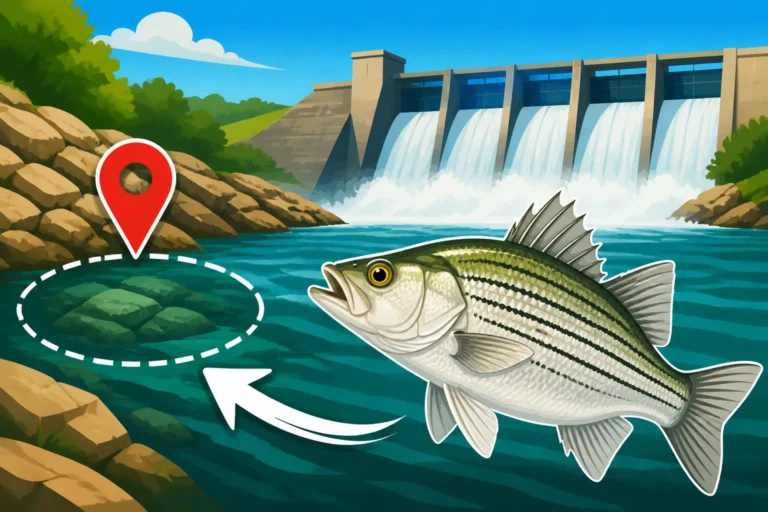 Best Spot Below Milford Dam for White Bass