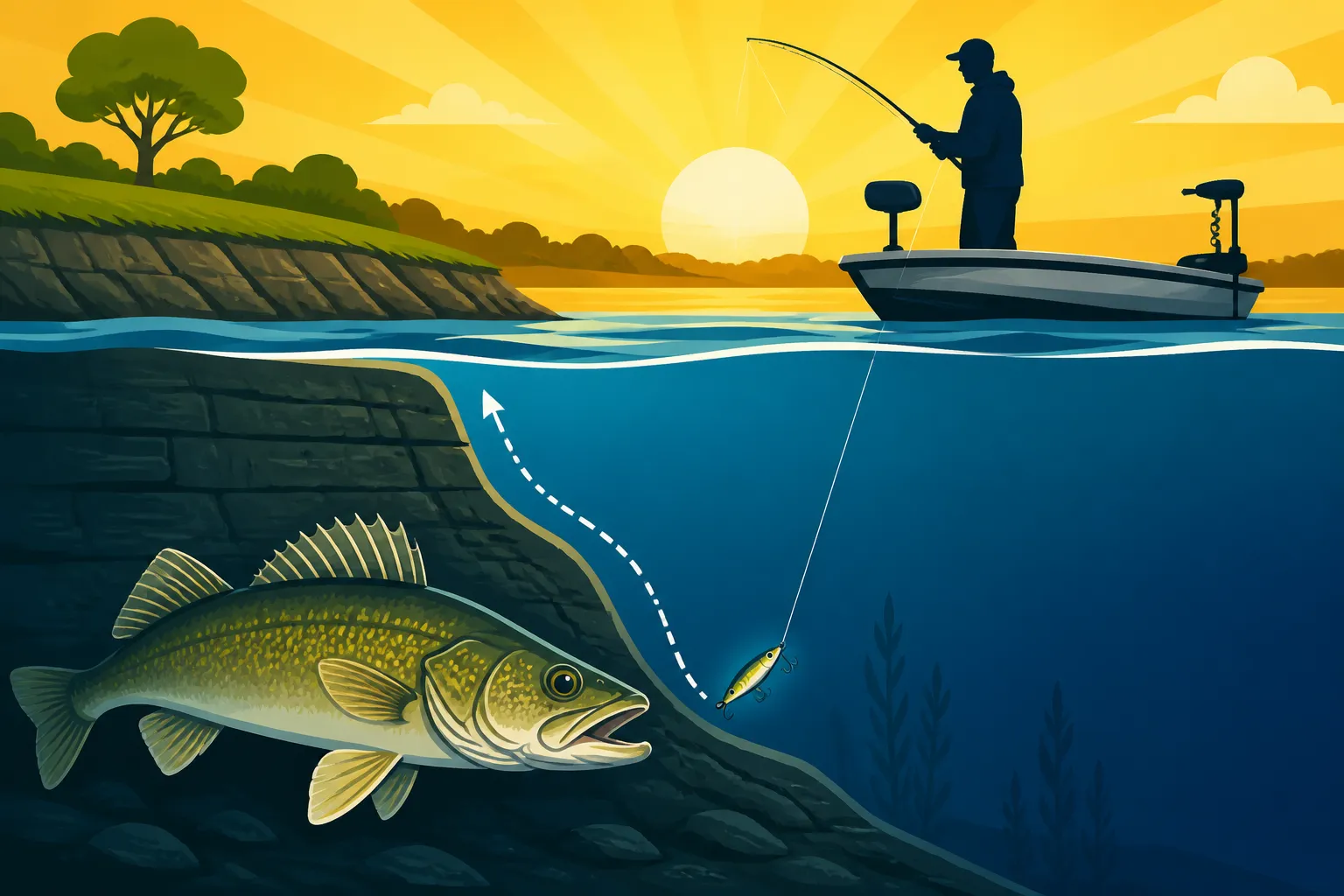 How to Fish a Drop-Off for Walleye