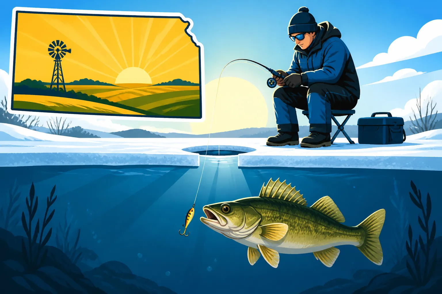 How to Catch Fish Under the Ice in Kansas