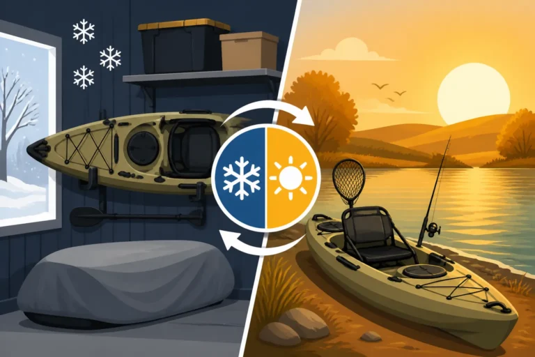 Best Winter Storage for a Fishing Kayak