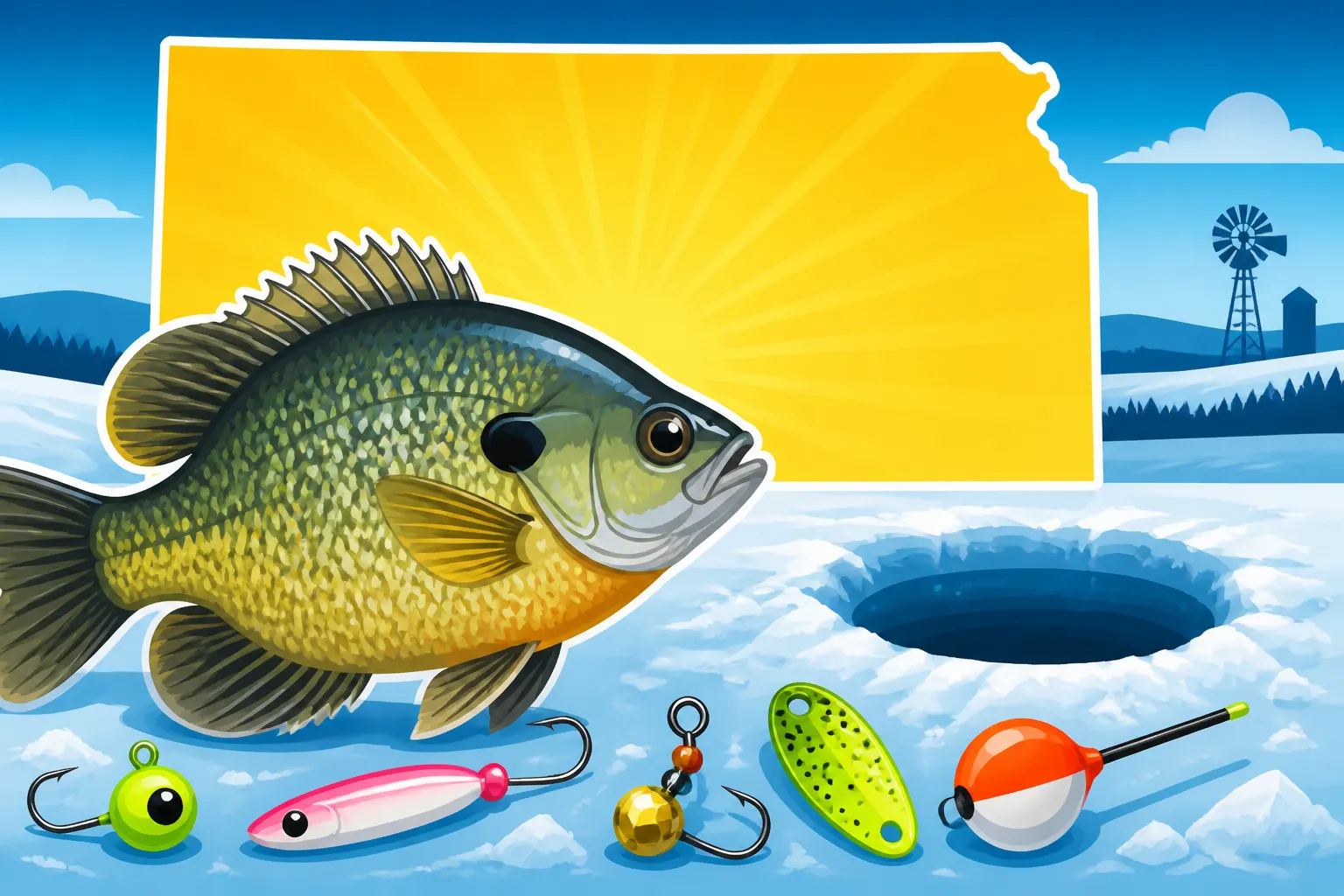 Best Tackle for Ice Fishing Panfish in Kansas